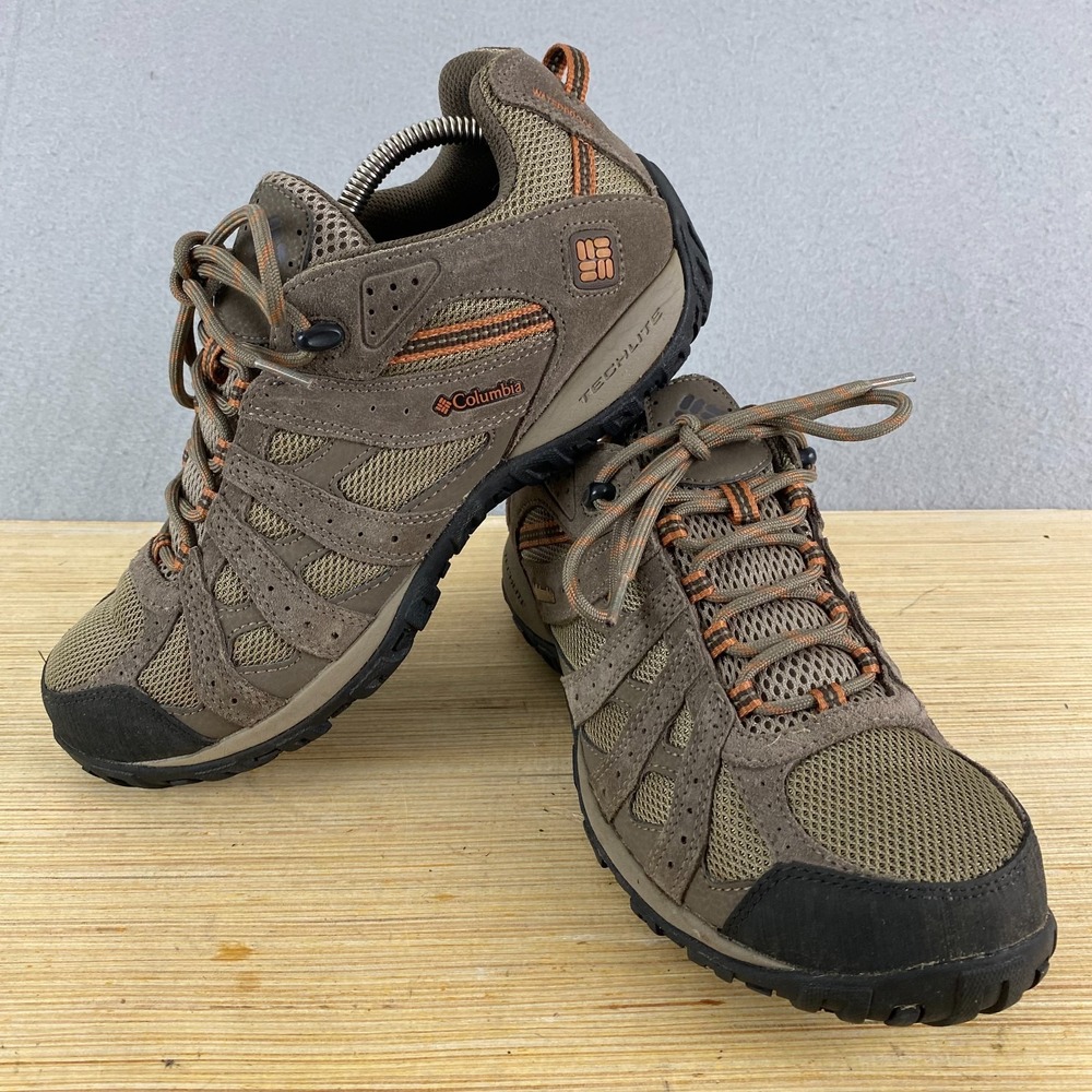 Columbia Techlite Waterproof Shoes Mens 9 Brown Hiking Omni Grip BM3938-227